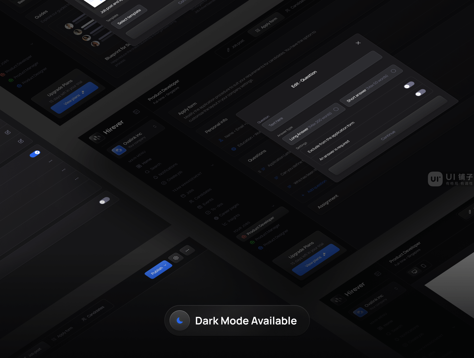 B端 人力资源管理仪表板 Figma UI 设计模板套件插图5
