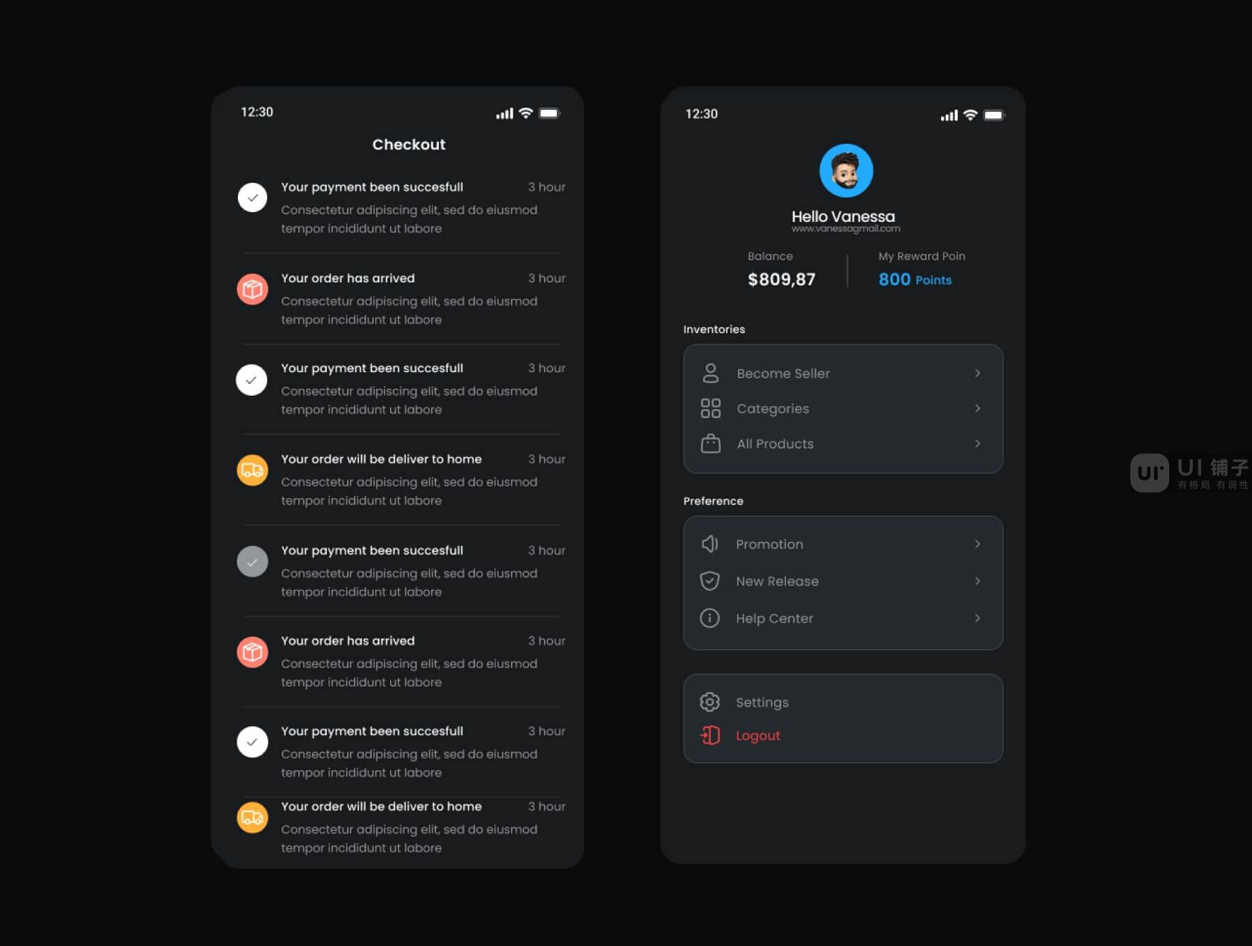 购物电子商务应用程序 Figma UI 设计模板套件插图6
