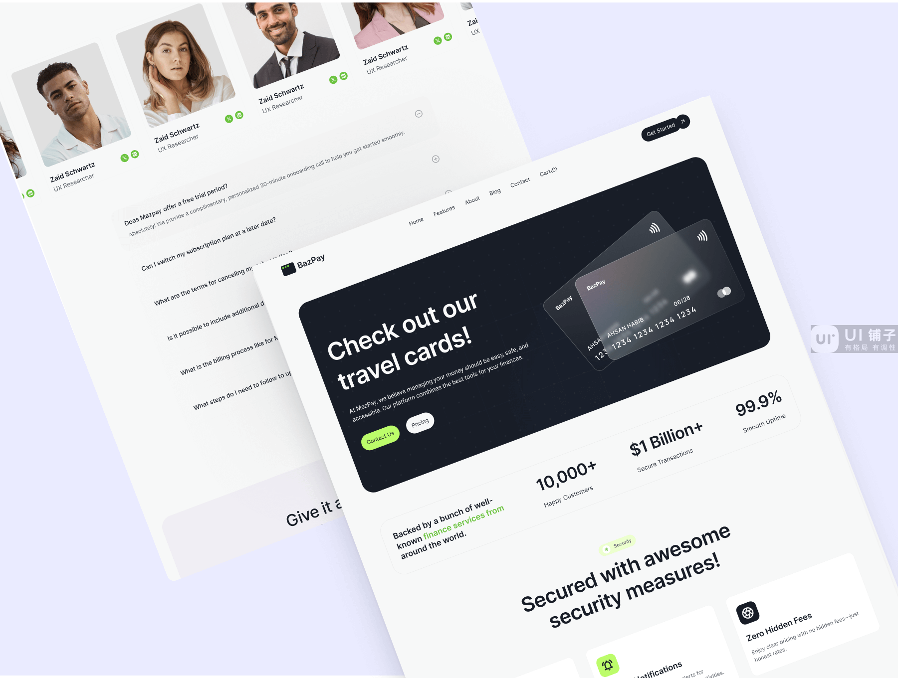 金融科技Web UI设计模板插图1