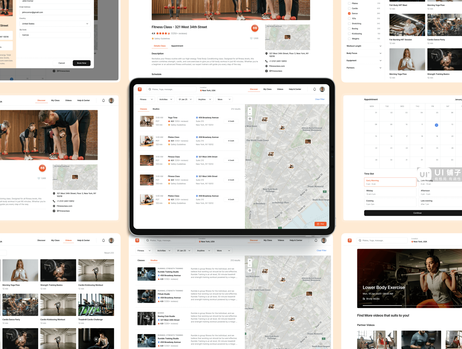 健身课程仪表板 Figma UI 设计模板套件插图2