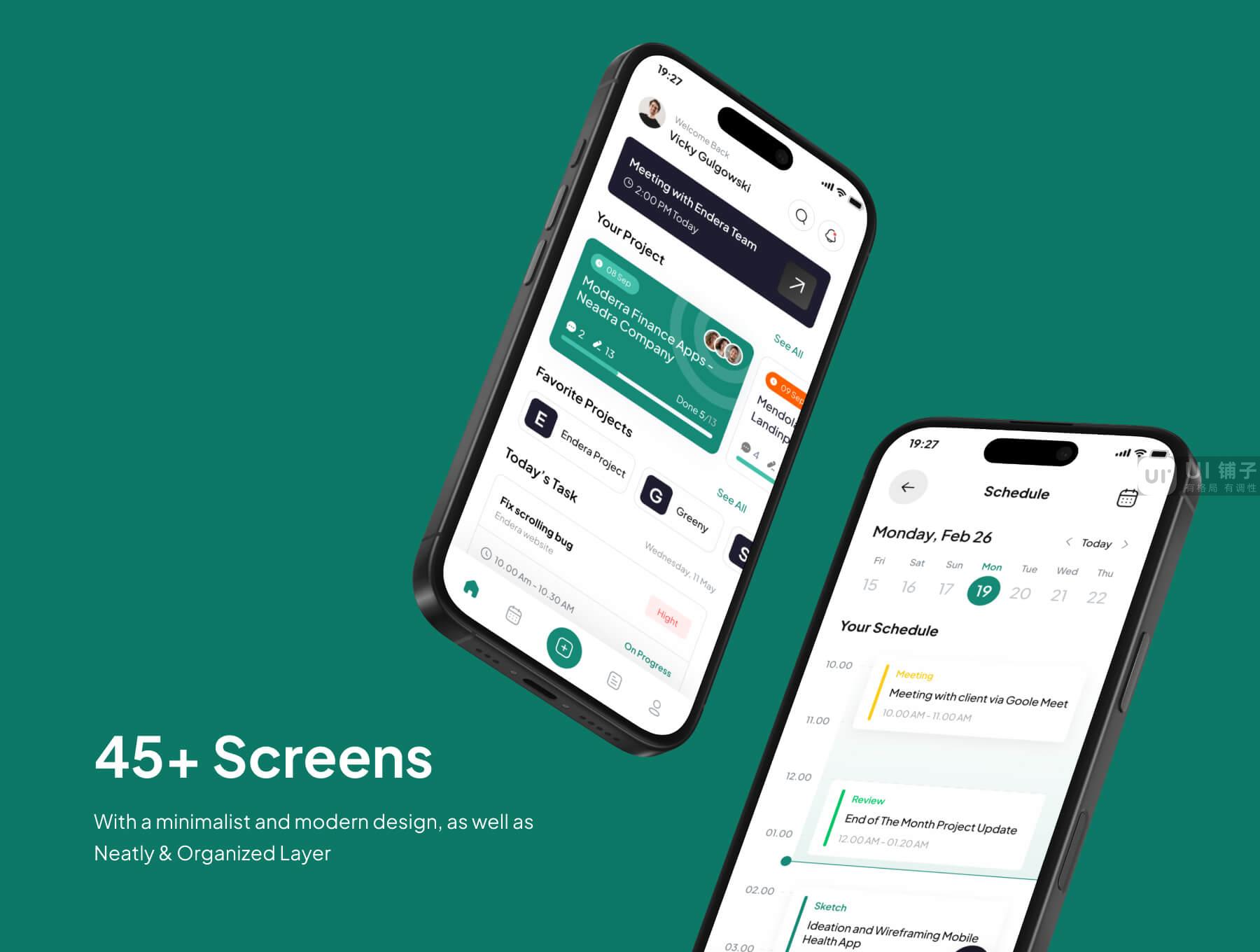 任务管理器APP Figma UI 设计模板套件