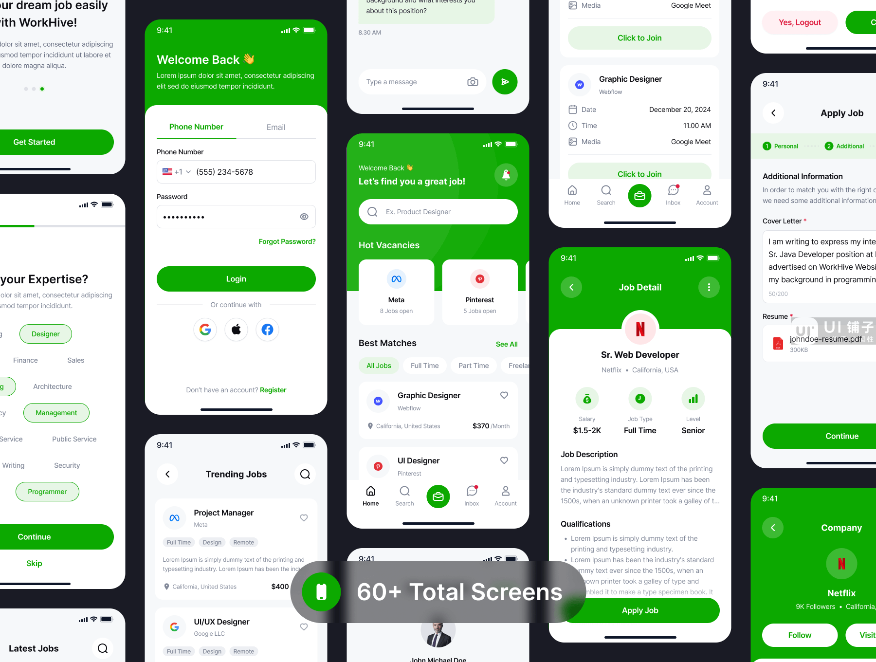 AI 求职应用程序 UI 套件插图4