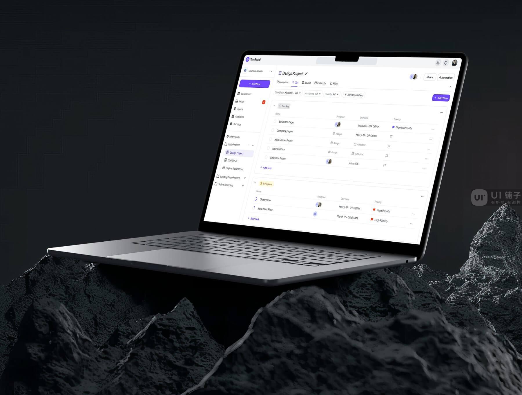 任务管理仪表板 Figma UI 工具包插图2