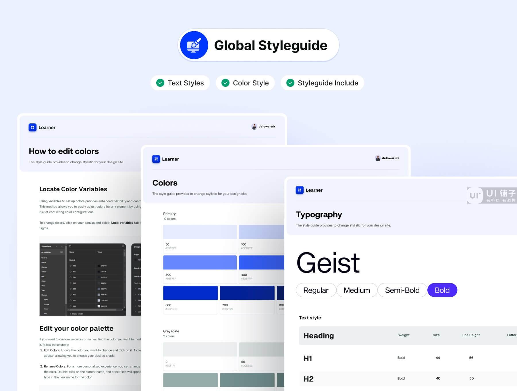 人工智能驱动的学习管理 Web 应用程序 Figma UI 设计模板套件插图1
