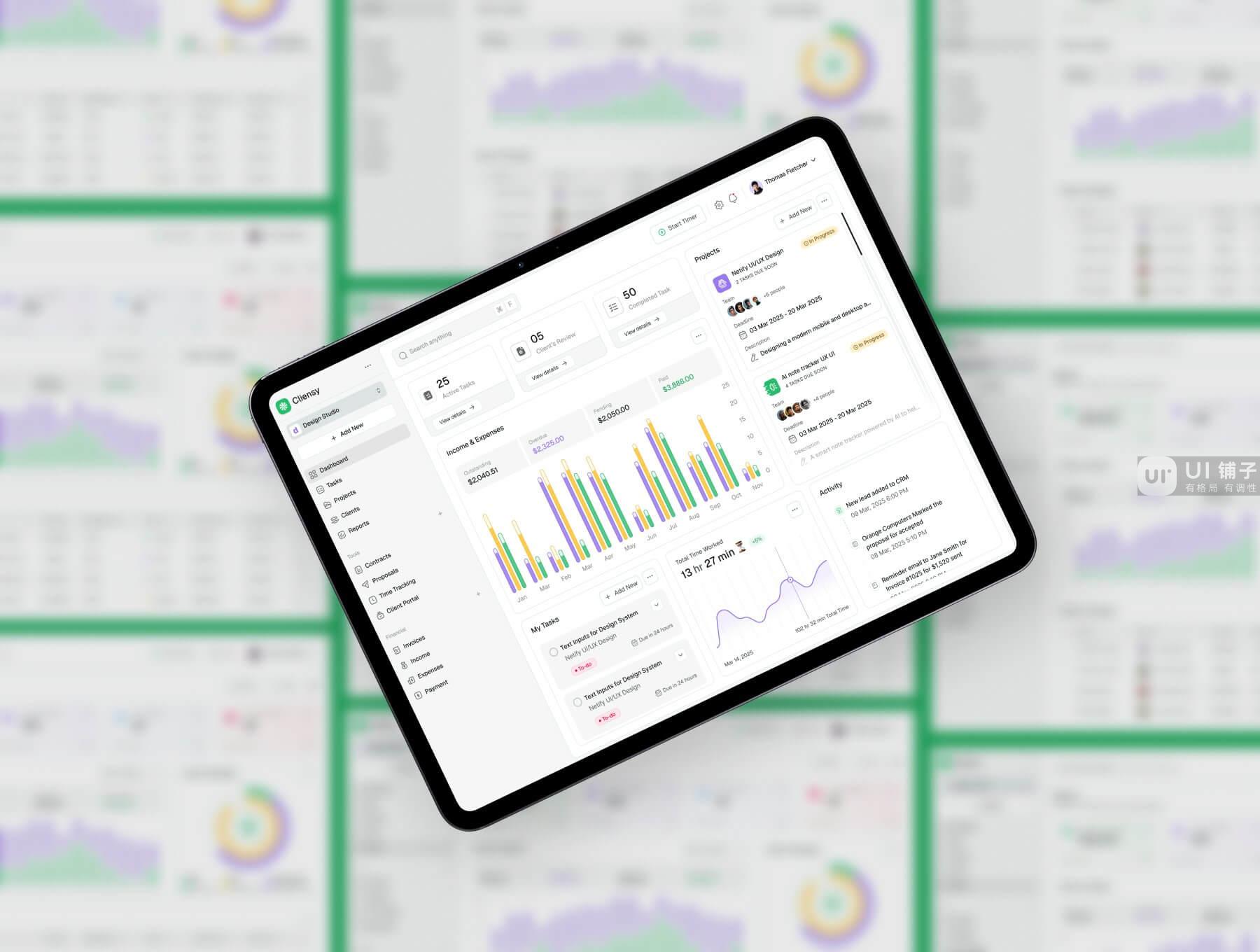 业务和客户管理 Figma UI 设计模板套件 – CRM插图3