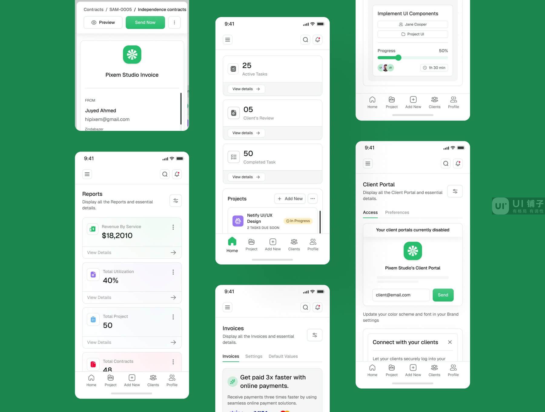 业务和客户管理 Figma UI 设计模板套件 – CRM插图4