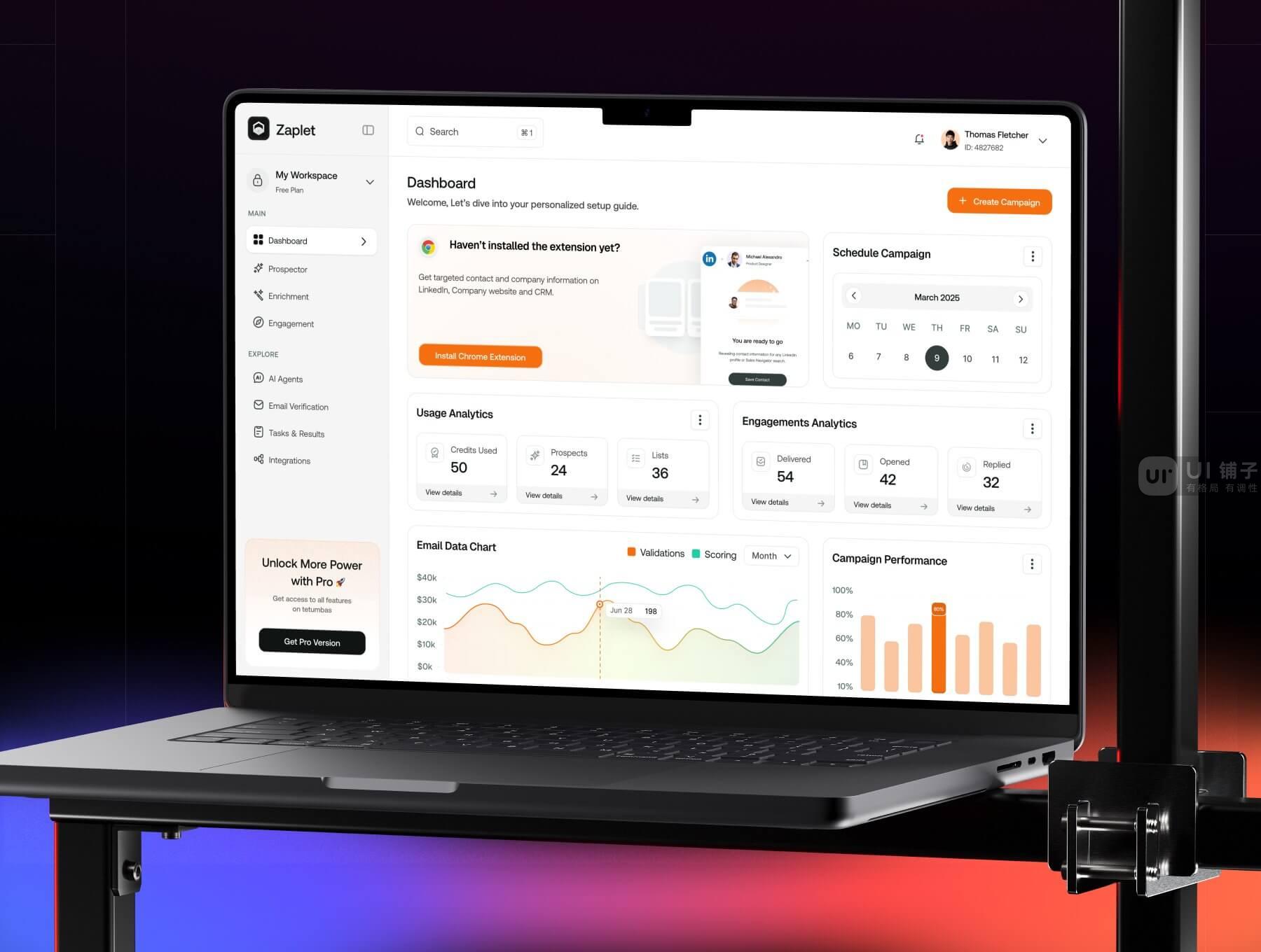 电子邮件营销 Web 应用程序 Figma UI 设计模板套件插图2