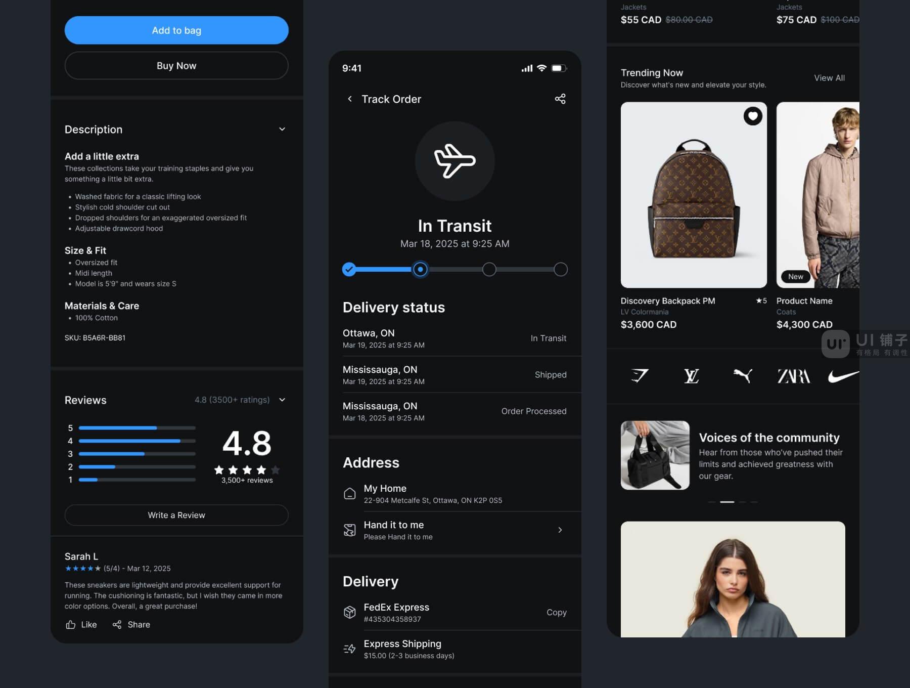 电子商务移动应用程序 Figma UI 设计模板套件插图3