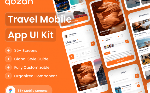 旅游App UI 用户界面套件 Figma源文件素材