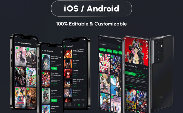 动漫流媒体APP小程序应用 UI 用户界面设计模板套件 Figma源文件素材下载
